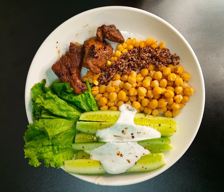 Healthy meal example